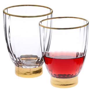 ribbed stemless wine glasses